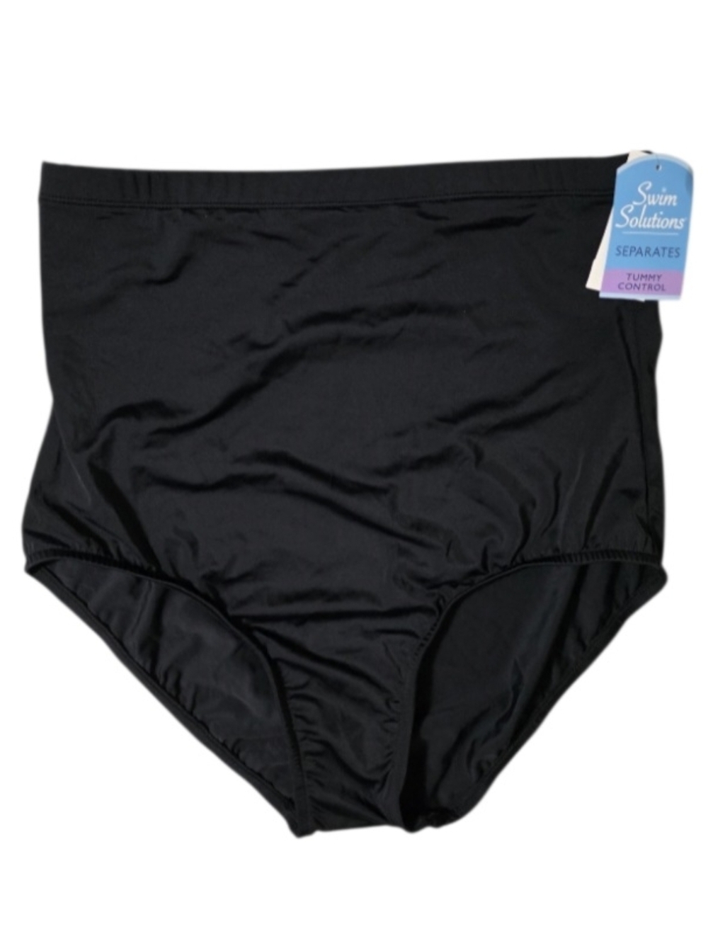 Swim Solutions High-Waist Bikini Bottoms - Black